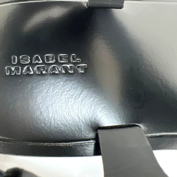 Isabel Marant Eveen Black Leather Gladiator Sandals Removable ankle strap Sz 40 - Picture 10 of 15